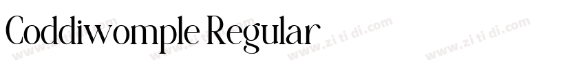 Coddiwomple Regular字体转换